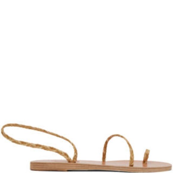 ANCIENT GREEK SANDALSBeige Eleftheria Sandals in Legno NEW